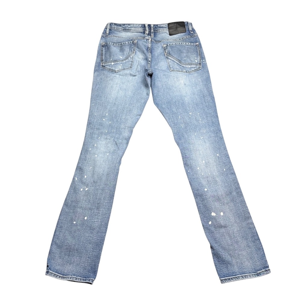 Empyre Recoil Distressed Ripped Destroyed Paint Splatter Light Wash‎ Jeans - Picture 2 of 11